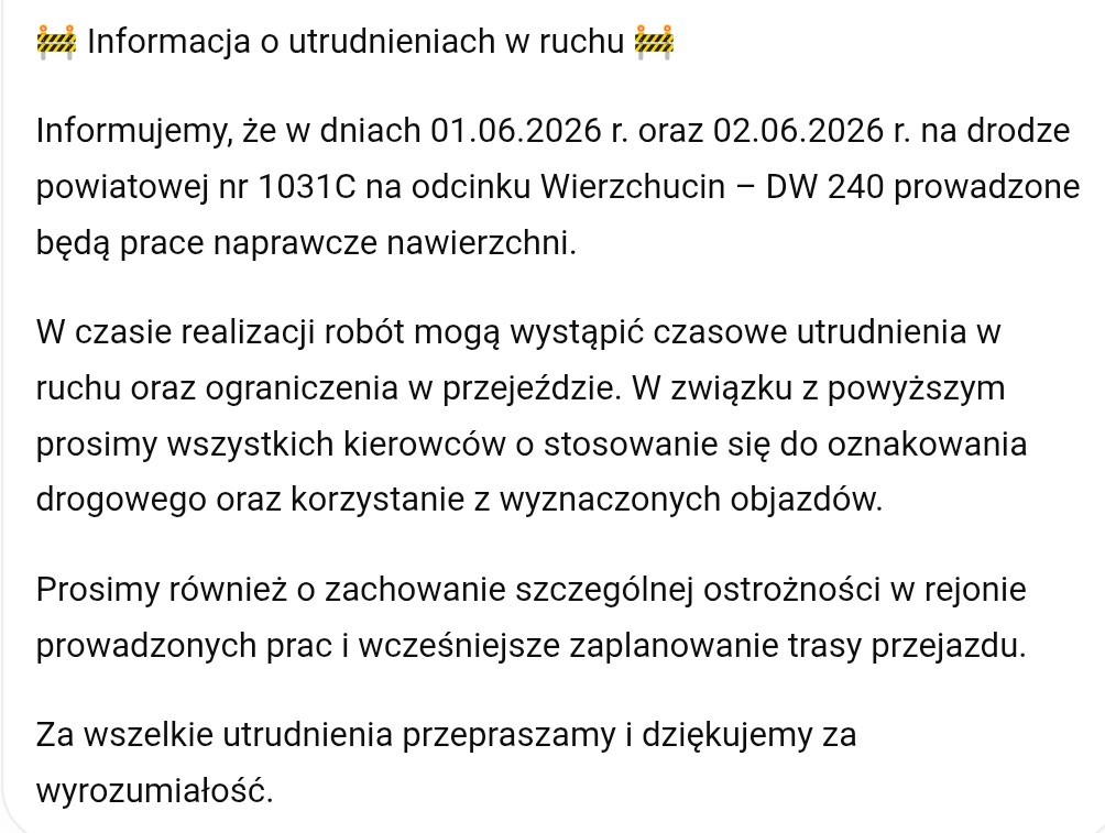 Zamknięcie drogi Wirzchucin.jpg