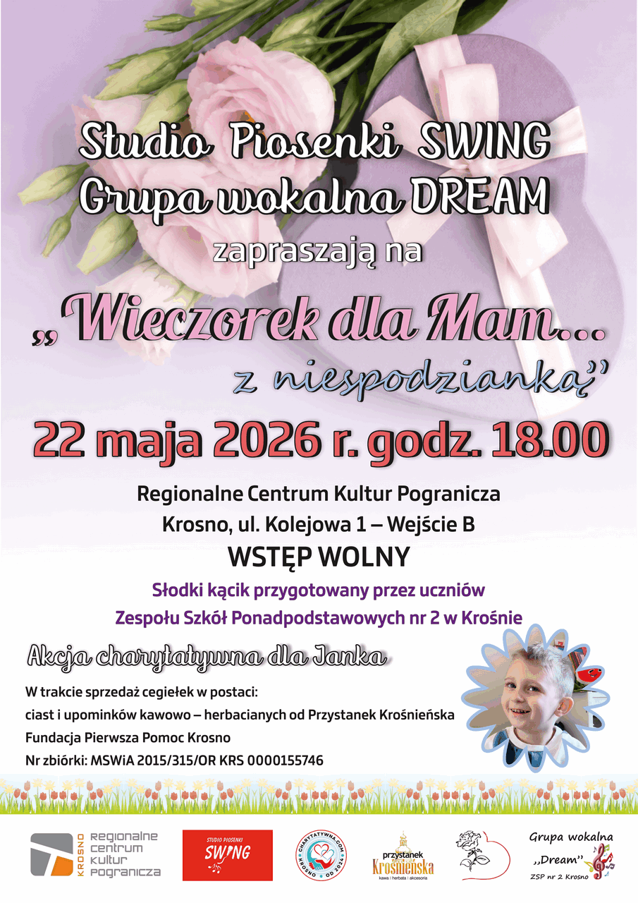 Wieczorek dla Mam z niespodzianką 2026 koncert charytatywny dla Janka plakat.png