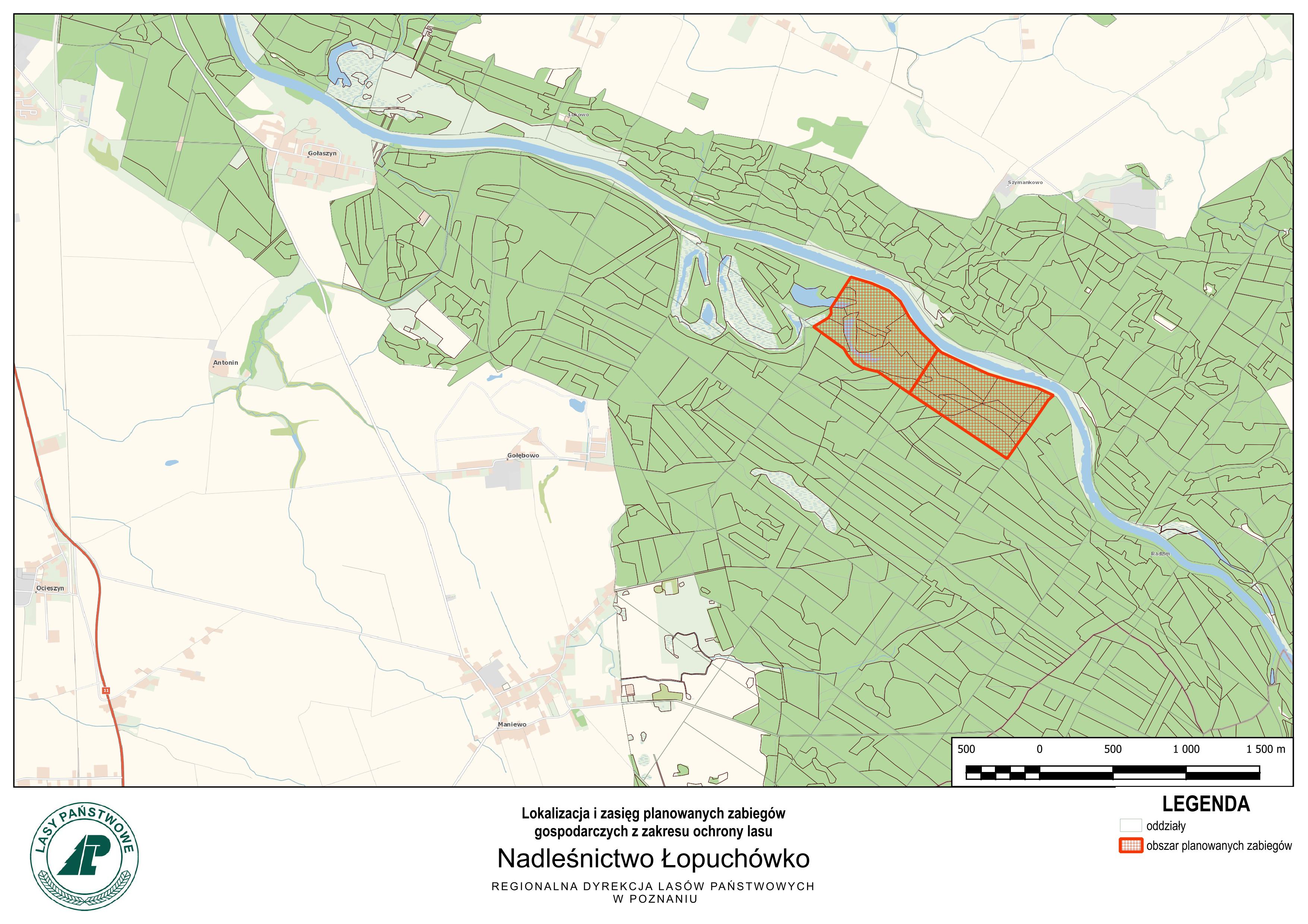 Mapa z lokalizacją i zasięgiem planowanych zabiegów - Gmina Oborniki.jpg
