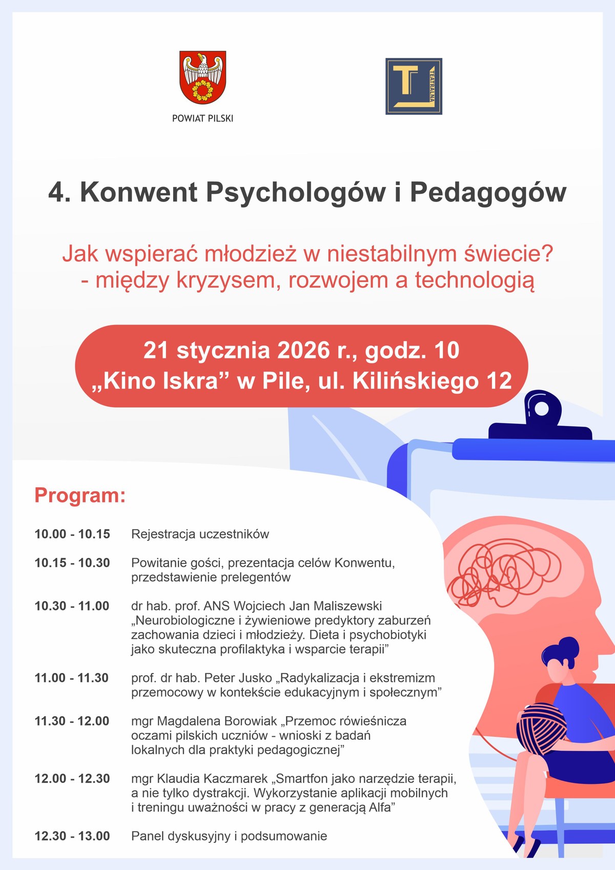 Plakat  - 4.Konwent Psychologów i Pedagogów 21 stycznai 2026 r. godz. 10.00.jpg