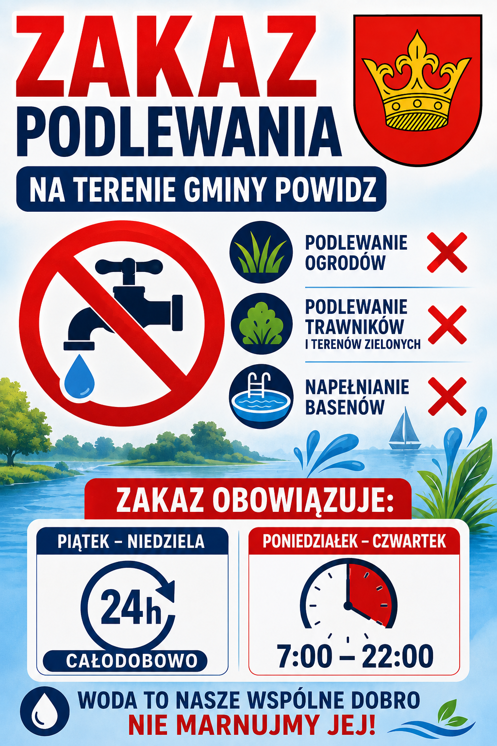 Zakaz podlewania Gmina Powidz.png