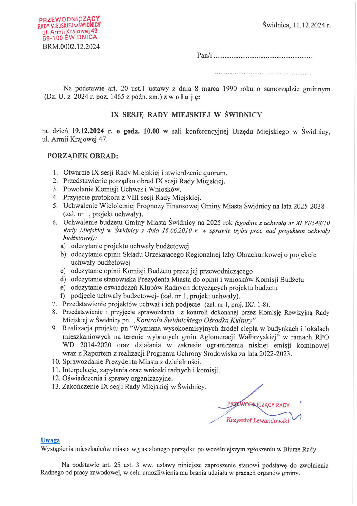 porządek obrad_IX sesja RM w dniu 19.12.jpg