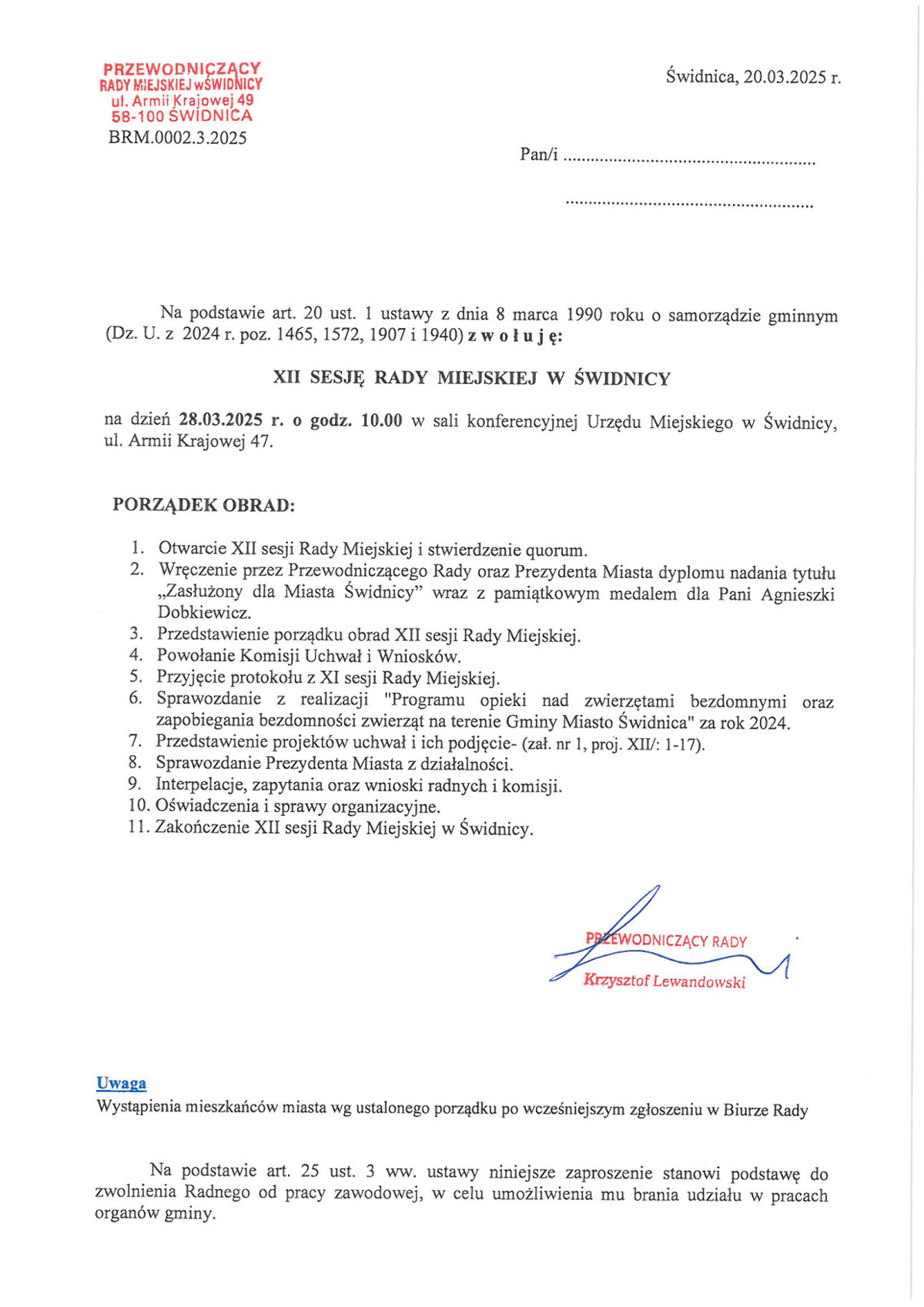 porządek obrad_XII sesja RM w dniu 28.03.2025 r.jpg