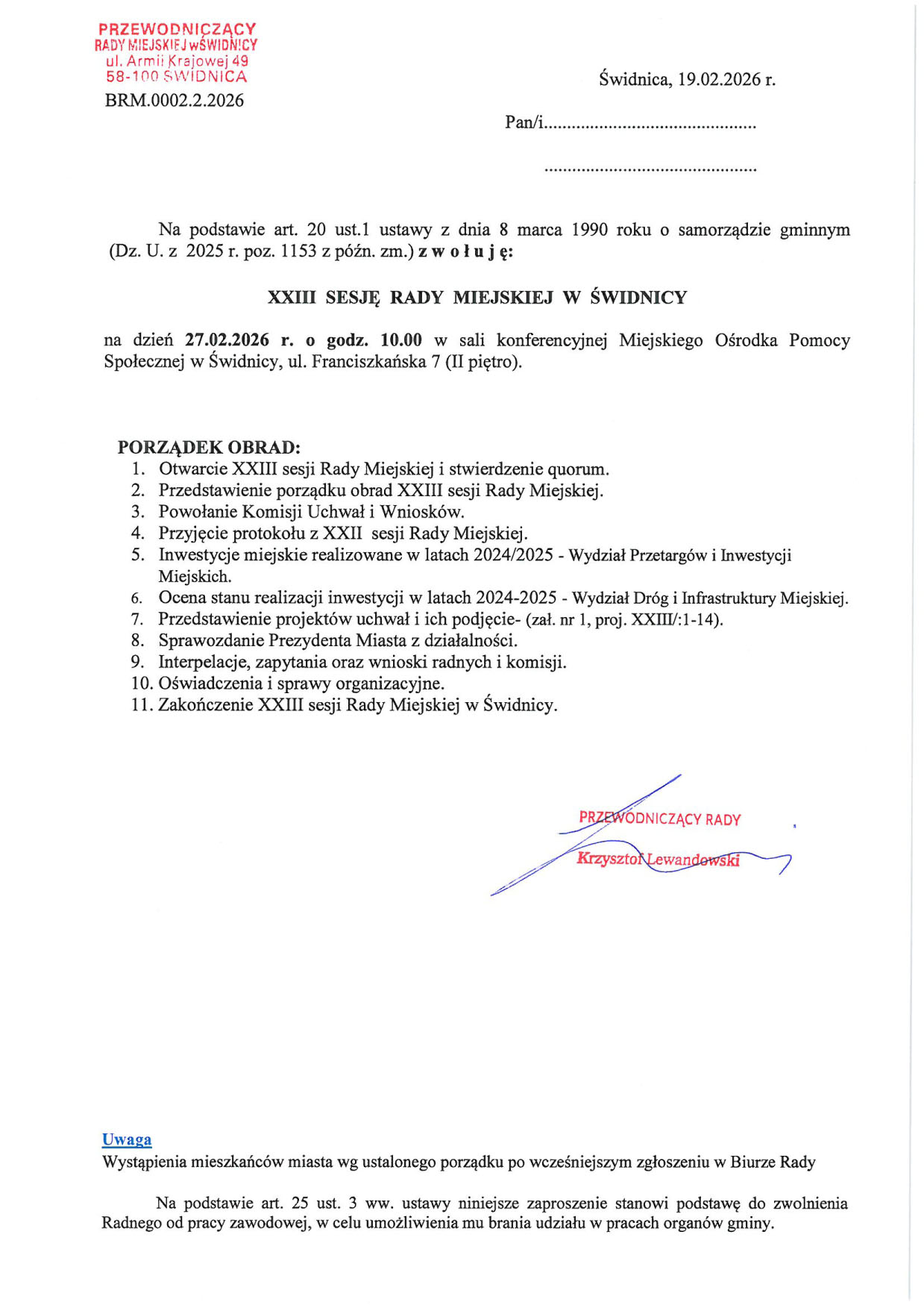 porządek obrad_XXIII sesja RM w dn. 27.02.jpg